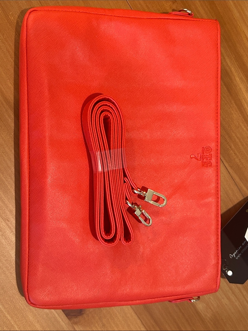 NWT OTG|247 #7 Orange Foodie Insulated Crossbody Bag Vegan Leather